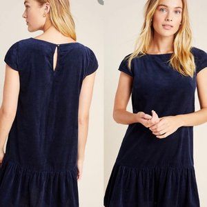 Anthropologie Maeve Flounce Corduroy Dress (NWT)